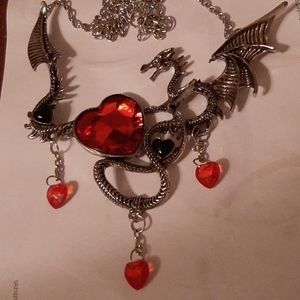 PRICE DROP!! Dragon and Hearts necklace